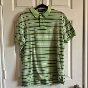 Polo by Ralph Lauren Green Striped Men's Shirt